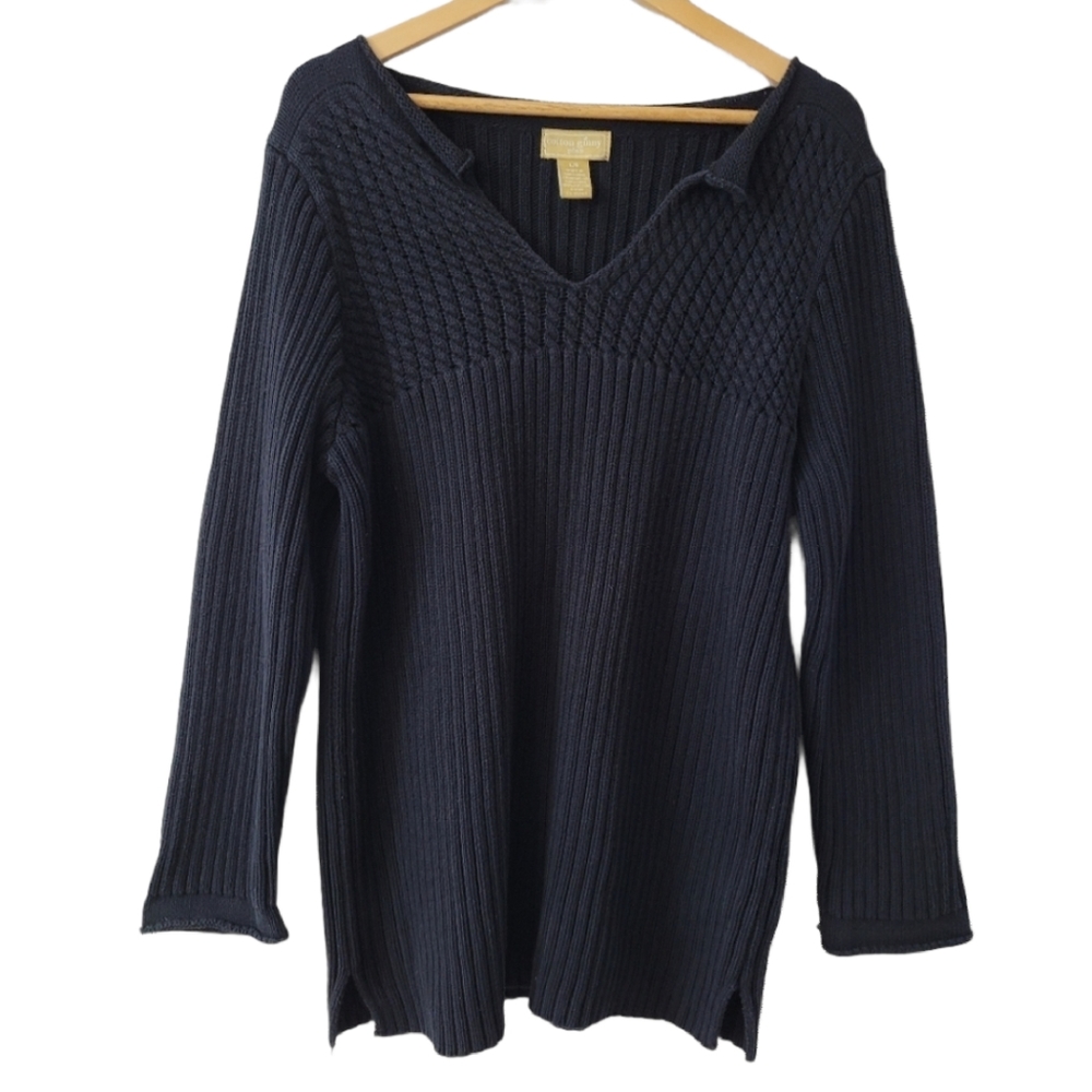 Vavy Vintage Heavy Knit Cotton Sweater Size L
